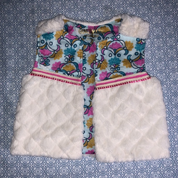 Toddler girl faux fur vest - Picture 2 of 6